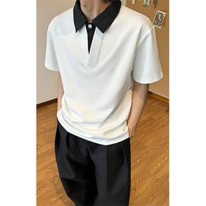 高级感polo衫男夏季新款宽松休闲翻领短袖t恤潮流1008-LBN06-p49图片