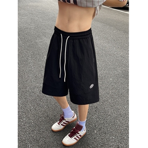 2025夏季新款潮牌电脑刺绣休闲短裤男宽松运动五分裤2566特批21图片