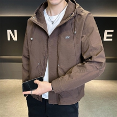 86811-M-3XL-P128店主风秋季休闲品质连帽百搭冲锋衣夹克外套男，男装夹克，电商B255