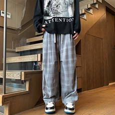 2025秋装宽松百搭格子休闲裤男士菠萝裤垂感长裤K6618-特P40，男装休闲裤，电商A006