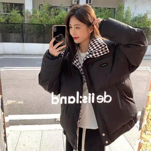 棉服女2025秋冬季新款面包服休闲宽松大码立领短款小个子棉衣外套图片
