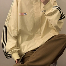 夹克男春秋季条纹设计感休闲棒球服潮牌痞帅情侣外套男HH653P59，男装夹克，星座1013-5