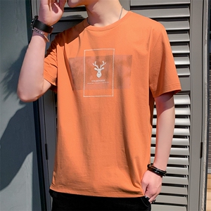 抖音直播得物9019-P45男士短袖t恤夏季新款潮流潮牌纯棉白色半袖图片