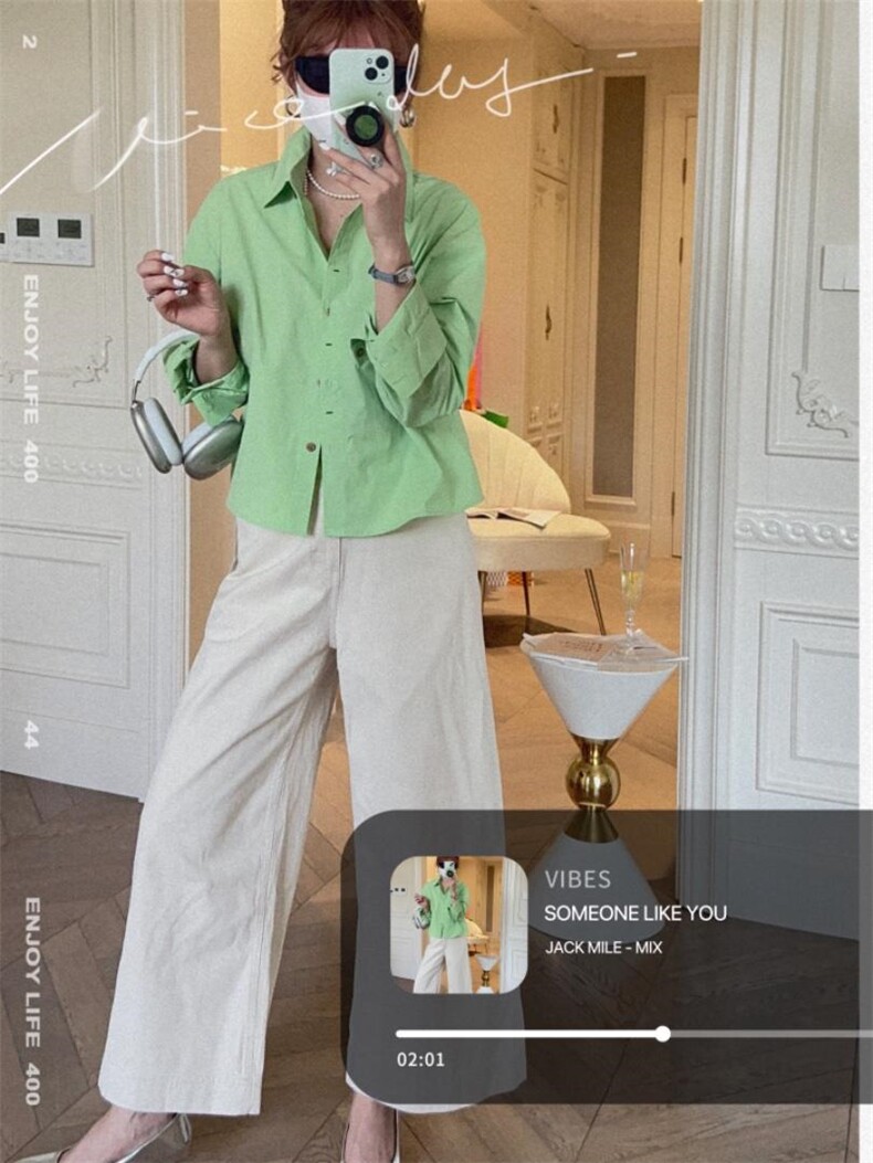 爆单ins版衬衫，女装衬衫，唇蔻