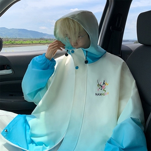 XZ-230-1JK603秋男模简约宽松轻奢风扎染渐变刺绣休闲夹克P78控98图片
