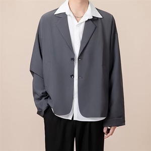 潮流原宿ins慵懒休闲西服外套男士春秋新款2844 P55图片