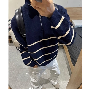 1506A/G50070/P50日系毛衣男女秋装慵懒复古软糯套头拉链针织衫图片
