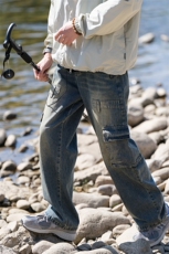 多口袋vibe高街美式复古工装裤女秋阔腿牛仔裤男宽松D1129/P58，男装牛仔裤，电商B381-2