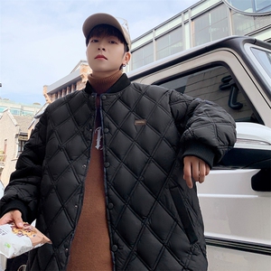 菱格冬季棉衣男加厚潮流休闲棉服个性棉袄青年男A266-WMY610-P75图片
