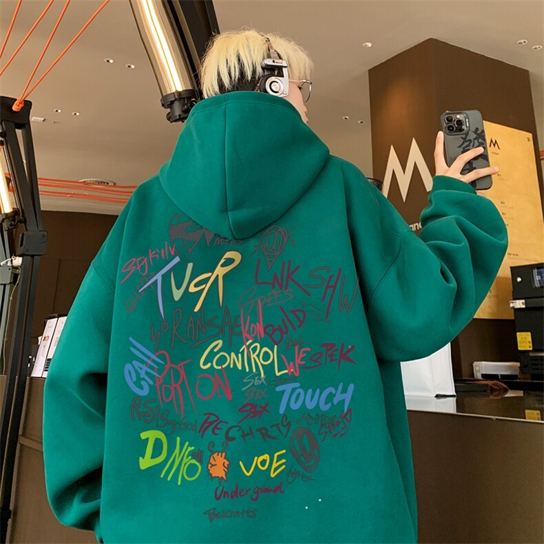 直播460克超厚潮牌重磅纯色连帽卫衣力推男XZ517A-2-WY8842-P68图片