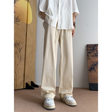 8XL-M特大码肌理感冰丝薄款休闲裤长裤男宽松百搭情侣裤K919P58，男装休闲裤，电商D206-1