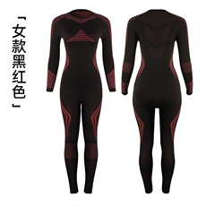 女款黑红色
