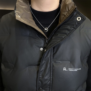 新款男士羽绒服马甲白鸭绒标309B-3-9853-P98图片
