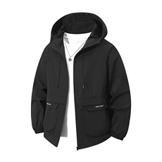 夏季新款锦纶冰丝皮肤衣大口袋连帽宽松夹克薄外套防晒衣2503-P45，男装防晒衣，星座1403B