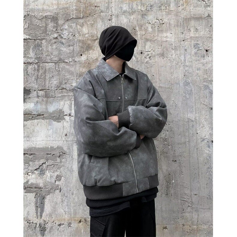美式复古翻领皮衣男春季新款潮牌宽松夹克休闲外套LW93099-P78,男装夹克,星座1008