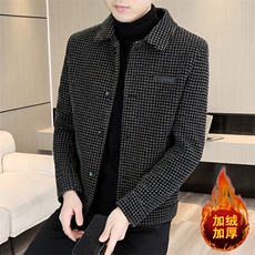 冬季新款男士翻领毛呢大衣加绒加厚夹克外套上衣D19P135，男装夹克，电商B226-2（原B217-2）