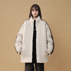 加绒加厚棉衣男女棉服雪山印花面包服立领棉袄中性外套1619H-P90，男装棉衣，星座207