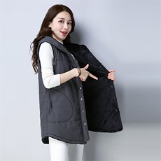 马夹2022年秋季翻领无袖纯色排扣潮流简约个性优雅时尚，女装马甲，秋牧寒烟