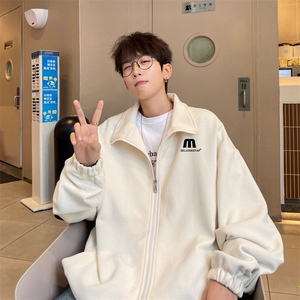 华夫格！开衫男外套男夹克男宽松华夫格上衣男港风HJK171-P55图片