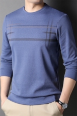 XL-TX2502男士长袖T恤2023春季新款简约商务休闲纯色修身体恤P58，男装T恤，电商B360