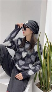 韩版爱心珍珠毛衣,女装针织衫/毛衣,SHANGCHUN·W 汪尚春