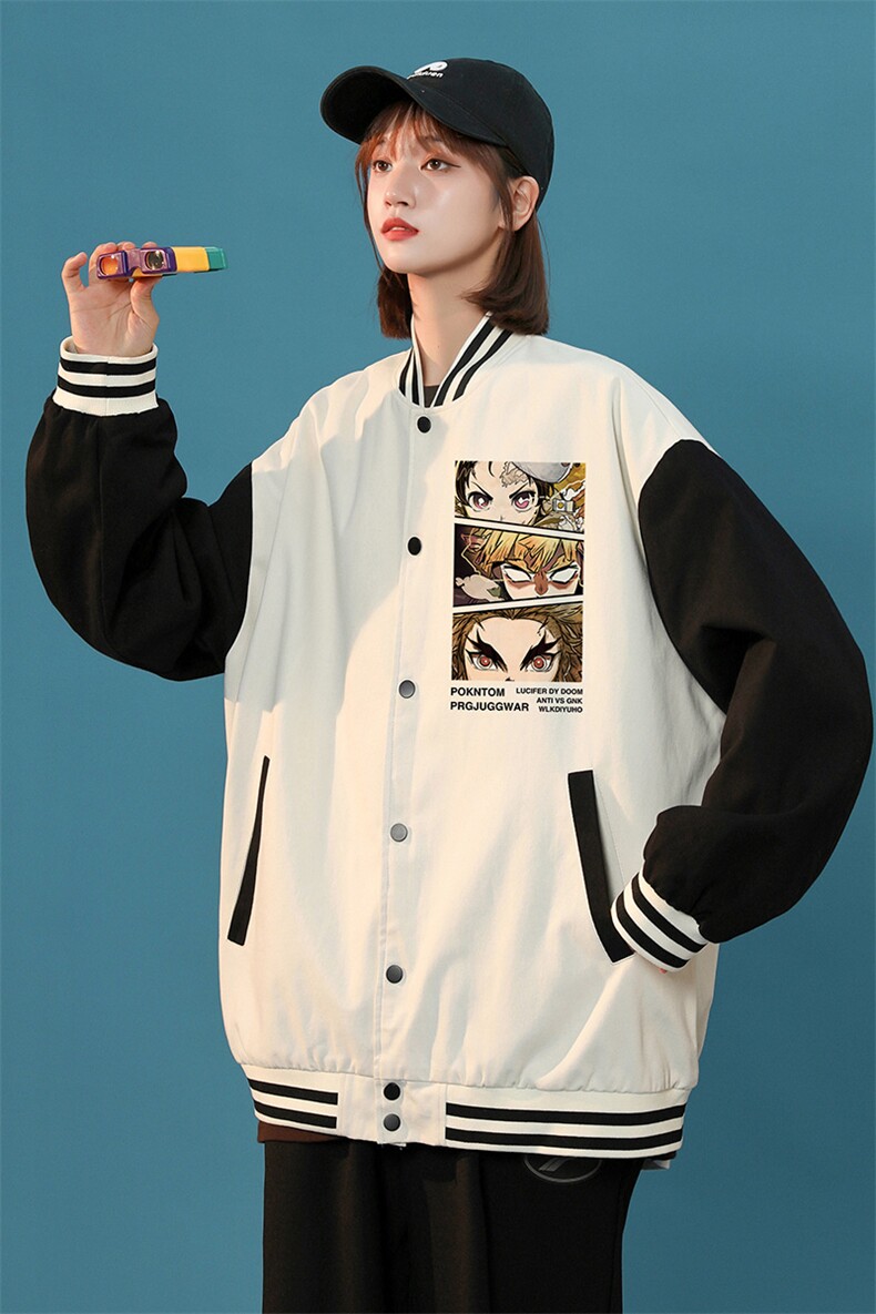中性风春秋季情侣棒球服男女休闲夹克女时尚外套男BQF287-P50,男装夹克,电商B371