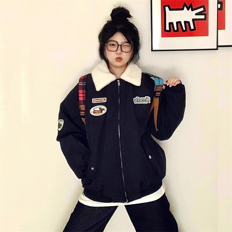 情侣装韩版摇粒绒棉服冬季保暖棉衣夹克厚外套N8015-P85网图,男装夹克,电商B245