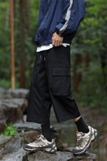 大口袋过膝短裤男美式工装七分裤宽松直筒登山裤子-A1055TP30控58，男装牛仔裤，电商B241