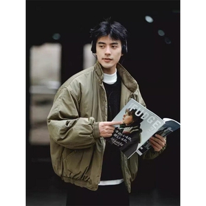 青年夹克棉服日系宽松廓形短款冬季保暖飞行员棉衣YSDL-A125-P75图片
