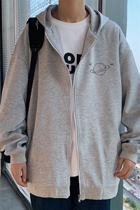 KS21238-P38 加绒-P43 连帽开衫卫衣男运动外套大码班服图片