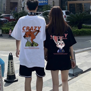 不一样情侣装夏季短袖2025新款潮流牌小众设计高级感t恤半袖衣服