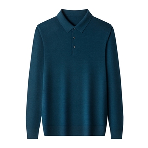 BB86030钱塘2020商务休闲简约翻领中年男士冬季薄款羊毛衫P125图片