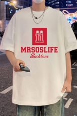 T761大码宽松纯棉运动圆领体恤衫oversize短袖T恤男重磅T，男装T恤，星座304A-1