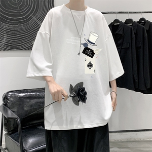 冰丝七分袖t恤男大码五分袖男短袖男中袖Q11373-P30