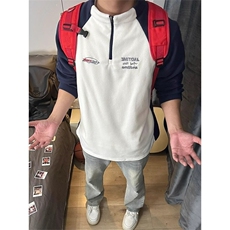 有货DB07-特批35港风奥粒绒打底衫男款秋冬半拉链插肩袖卫，男装T恤，星座603-2