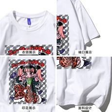 T恤潮流圆领男港风印花2026新款白底平铺DS-B299-ZY1234特批P25，男装T恤，电商A061-1
