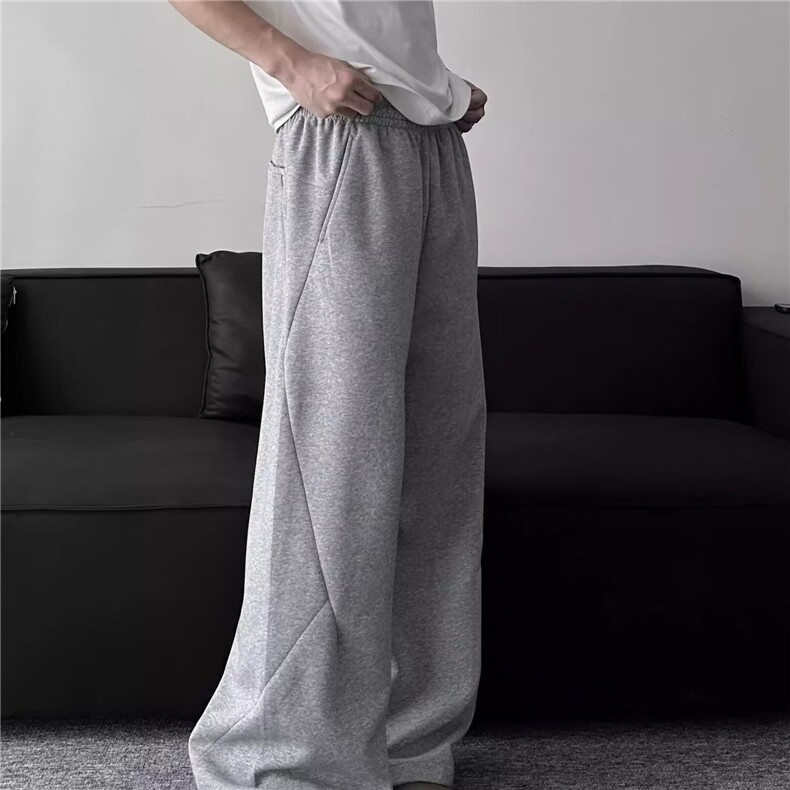 灰色卫裤男女春秋宽松束脚裤美式潮牌长裤运动裤子男生秋季休闲裤,男装休闲裤,星座506A