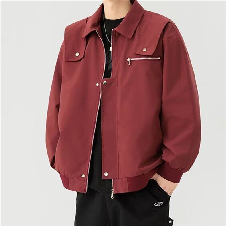 JK759-特P35现货！2026新款美式机能工装痞帅夹克棒球服情侣外套,男装夹克,星座1811B