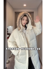 中长款棉服连帽毛领可拆保暖棉服外套男女DZ51215-TP105188，男装棉衣，电商A102