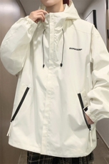 14春季新款户外夹克男港风复古连帽冲锋衣外套J96P78，男装夹克，电商A157