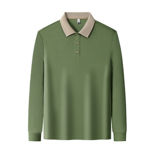 长袖POLO衫卫衣工作服定制印LOGO秋冬季款餐饮酒店公司员工装定做图片