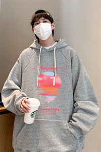 已注册抖音直播得物高品质港风男宽松连帽卫衣外套W5099P45控68图片