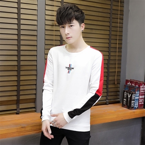 款6605-P38长袖T恤男圆领打底衫青少年韩版潮男士卫衣秋衣图片