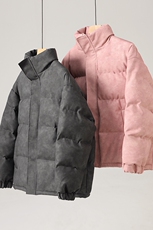 冬季新款棉衣男美式港风宽松PU皮立领面包服大码外套男MY622-P128，男装棉衣，星座505-3