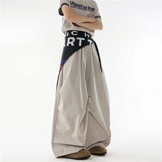 8XL-M美式复古撞色屁帘工装伞兵裤男褶皱设计感宽松阔腿裤P68，男装工装外套，电商D206-1