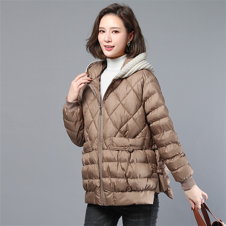 棉衣/棉服保暖短款拼接长袖气质百搭2023年冬季显瘦,女装棉衣/棉服,小林双子