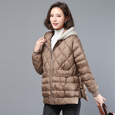 棉衣/棉服保暖短款拼接长袖气质百搭2023年冬季显瘦，女装棉衣/棉服，小林双子