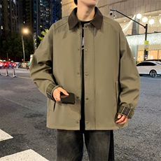 翻领夹克男春季简约宽松潮流百搭上衣服JK268-P78，男装夹克，星座308B-2