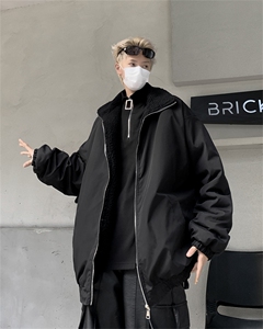 F102-P78 2024秋冬新款潮牌夹棉棒球服男韩版潮牌工装加棉夹克男图片