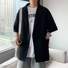 ins休闲西服男新款帅气小西装上衣短袖潮牌港风单西外套W997-P38，男装夹克，星座512-2